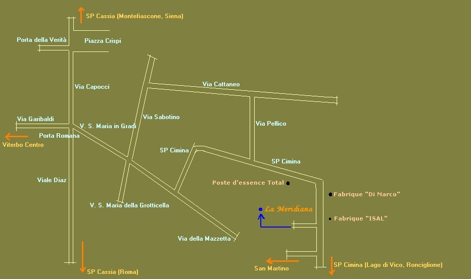 Maison de campagne La Meridiana à Viterbo Italie, près de Rome